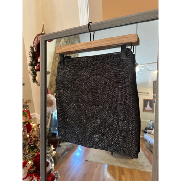 BCBG Generation  Women's Skirt XXS Black Silver‎ - Picture 6 of 9